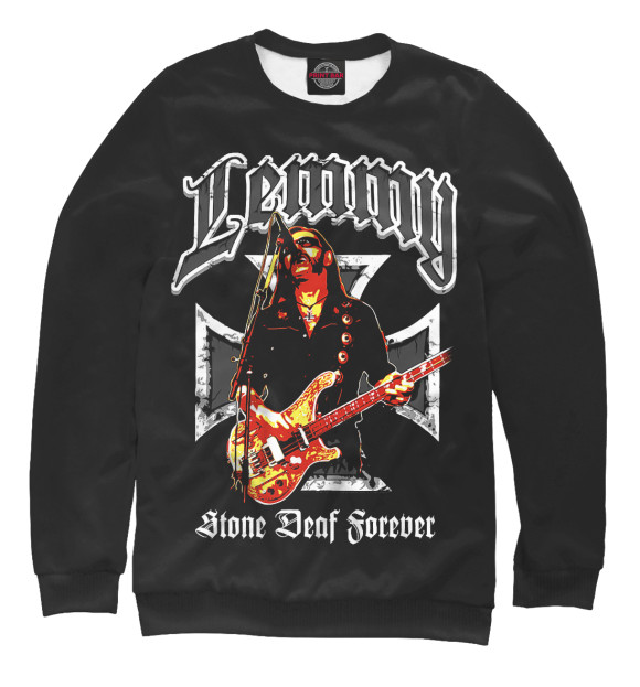 Мужской свитшот с изображением Motorhead Lemmy цвета Белый