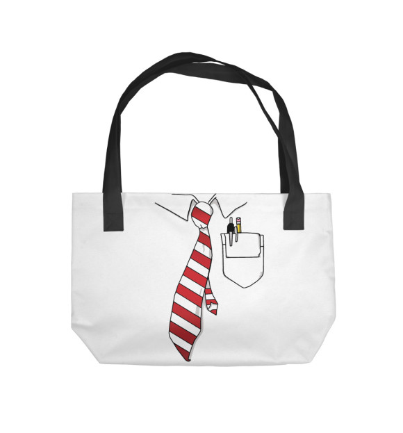 Пляжная сумка с изображением Рубашка и галстук цвета 