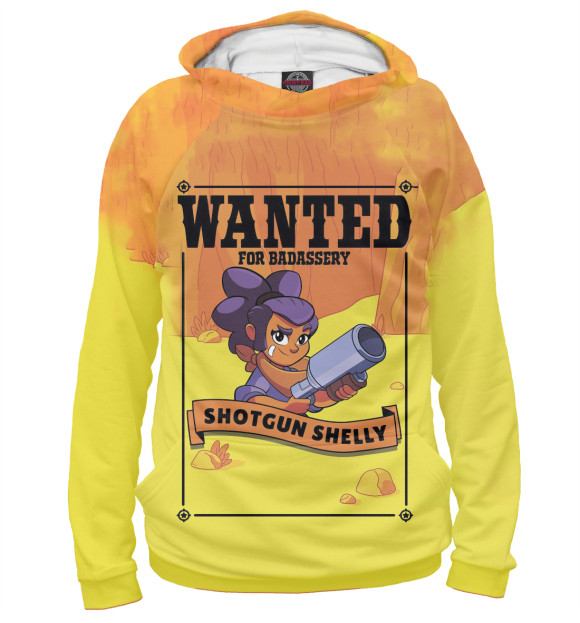 Мужское худи с изображением Shelly цвета Белый