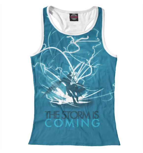 Женская майка-борцовка с изображением Зератул цвета Белый