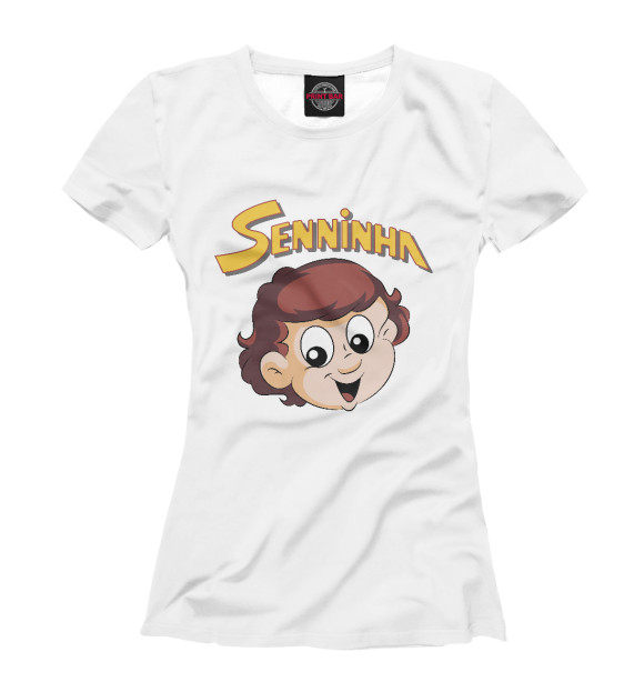 Женская футболка с изображением Senninha цвета Белый