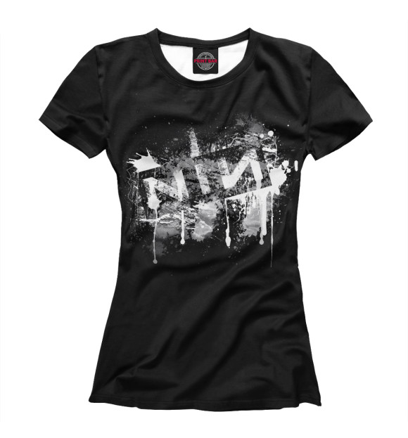 Женская футболка с изображением Nine Inch Nails цвета Белый