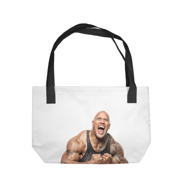 Пляжная сумка с изображением Дуэйн Джонсон цвета 