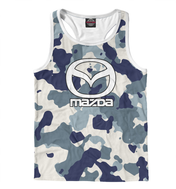 Мужская майка-борцовка с изображением Mazda цвета Белый