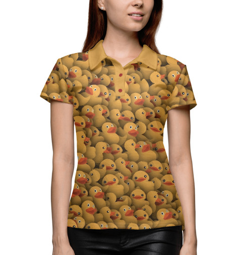 

Поло Print Bar, Белый, Уточки