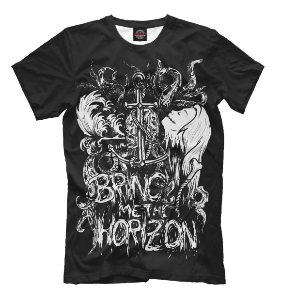 Мужская футболка с изображением Bring Me the Horizon цвета Черный