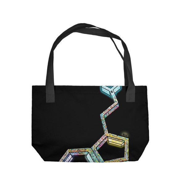 Пляжная сумка с изображением Molecule 2.0 цвета 