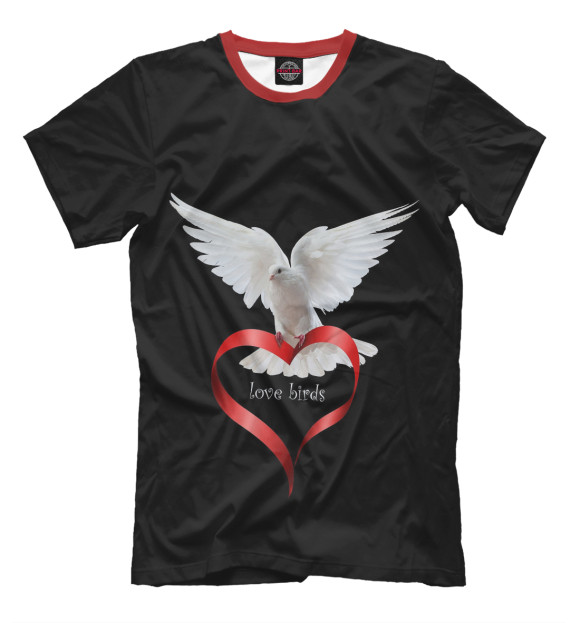Мужская футболка с изображением Любовь цвета Черный