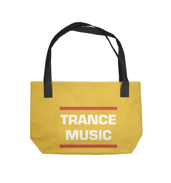 Пляжная сумка с изображением Trance music цвета 