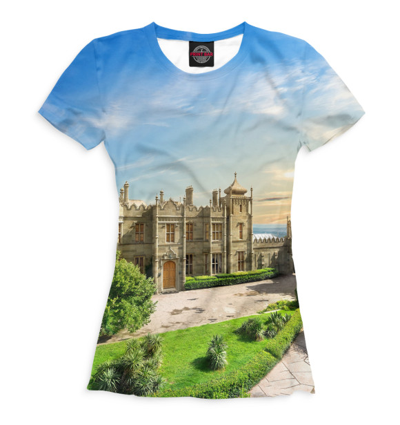 Женская футболка с изображением Крым цвета Белый