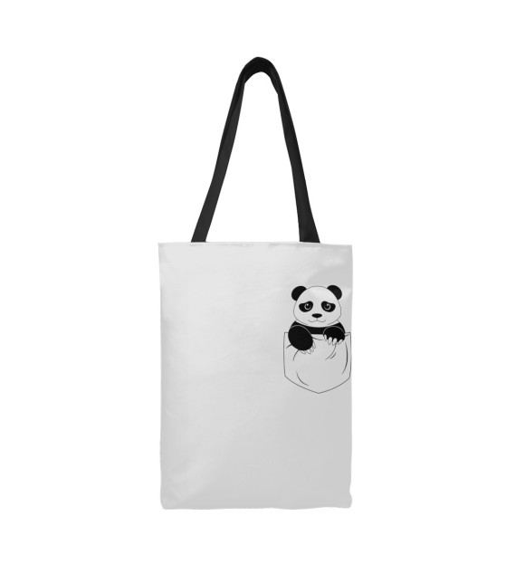 Сумка-шоппер с изображением Панда в кармане цвета 