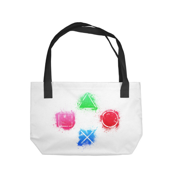 Пляжная сумка с изображением PlayStation цвета 