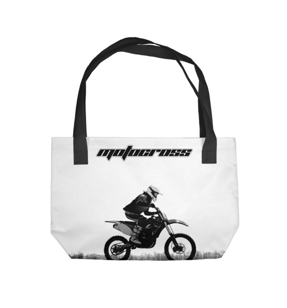 Пляжная сумка с изображением Мотокросс цвета 