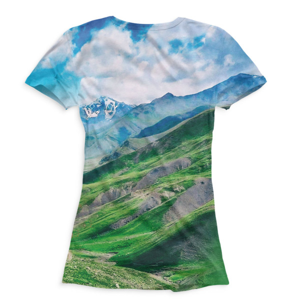 Женская футболка с изображением Азербайджан цвета Белый