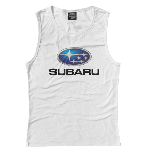Майка для девочки с изображением Subaru цвета Белый