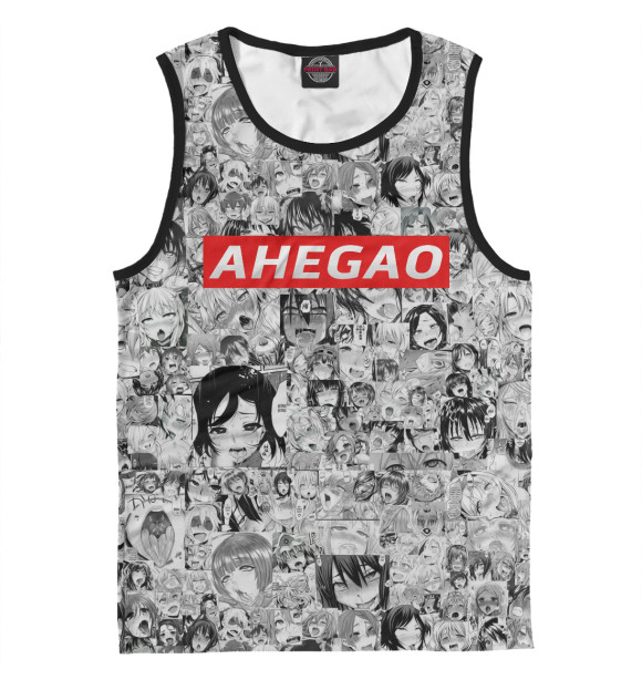 Майка для мальчика с изображением AHEGAO цвета Белый
