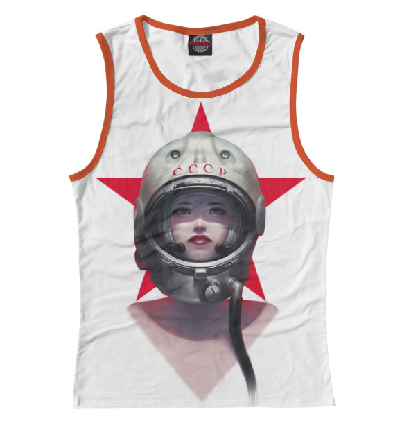 Майка для девочки с изображением СССР цвета Белый