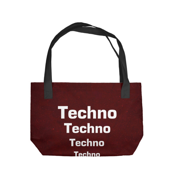 Пляжная сумка с изображением Techno цвета 