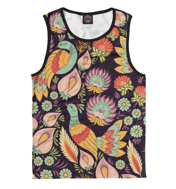 Майка для мальчика с изображением Орнамент цвета Белый