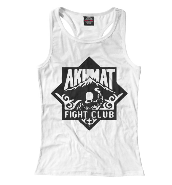 Женская майка-борцовка с изображением Akhmat Fight Club цвета Белый