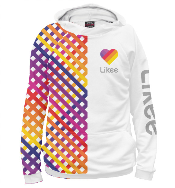 Женское худи с изображением Likee цвета Белый