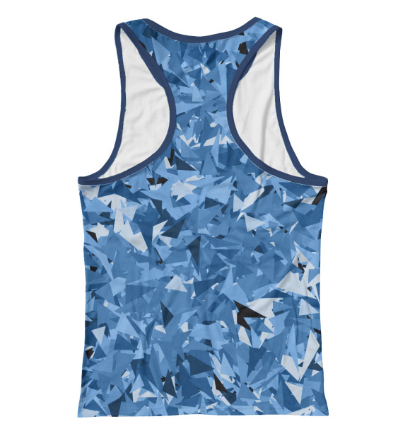 Женская майка-борцовка с изображением Сине-бело-голубой лев цвета Белый