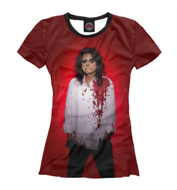 Футболка для девочек с изображением Alice Cooper цвета Белый