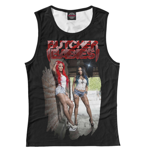 Майка для девочки с изображением Butcher Babies цвета Белый
