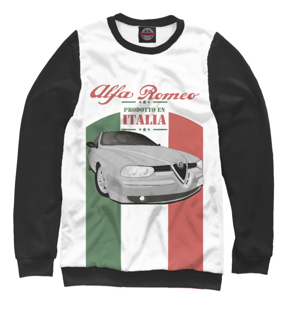 Свитшот для девочек с изображением Alfa Romeo цвета Белый
