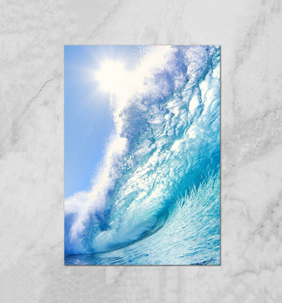 Плакат с изображением Море цвета Белый