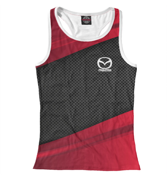 Женская майка-борцовка с изображением MAZDA SPORT цвета Белый