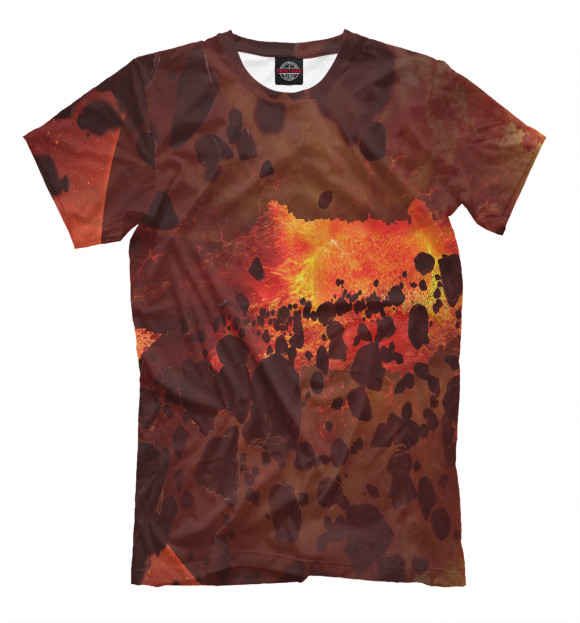 Мужская футболка с изображением Метеоритный дождь цвета Темно-бордовый