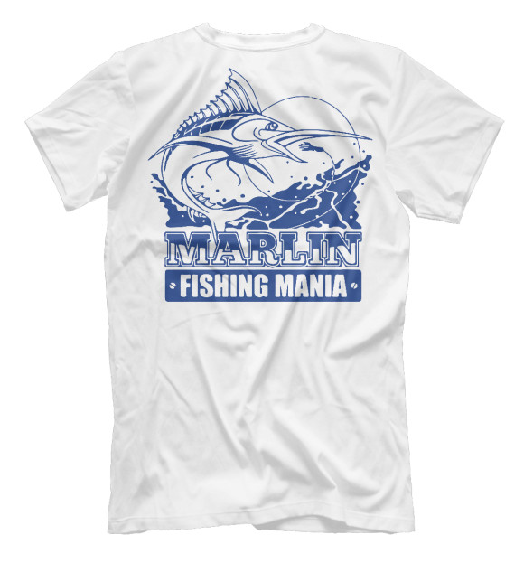 Мужская футболка с изображением Marlin цвета Белый