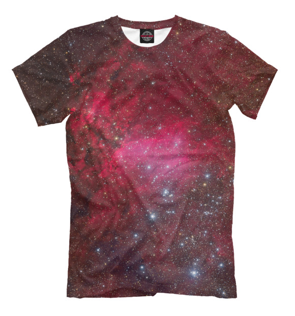 Мужская футболка с изображением Вселенная цвета Молочно-белый