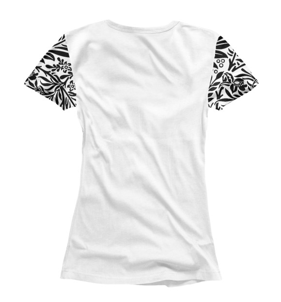 Женская футболка с изображением Узоры цвета Белый