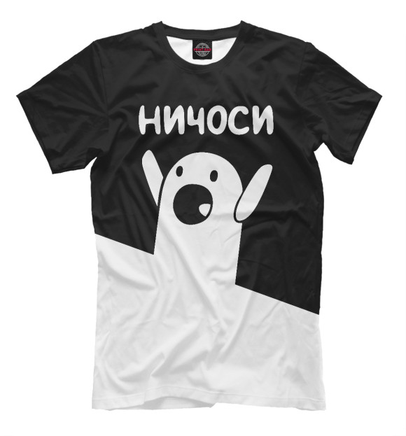 Мужская футболка с изображением Ничоси цвета Черный