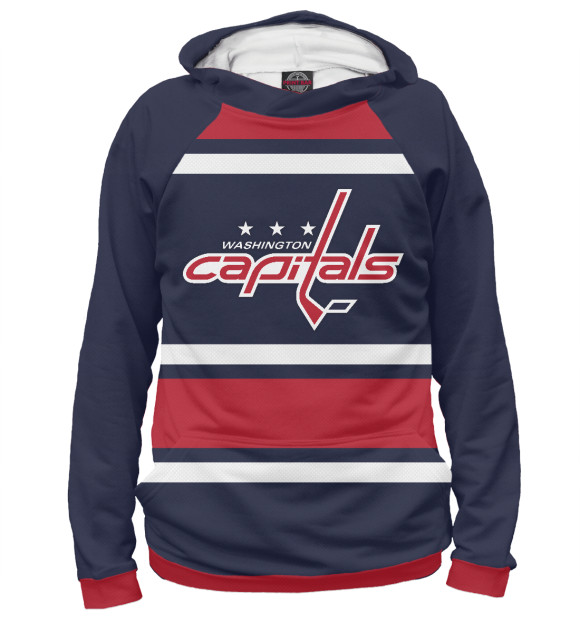 Женское худи с изображением Washington Capitals цвета Белый