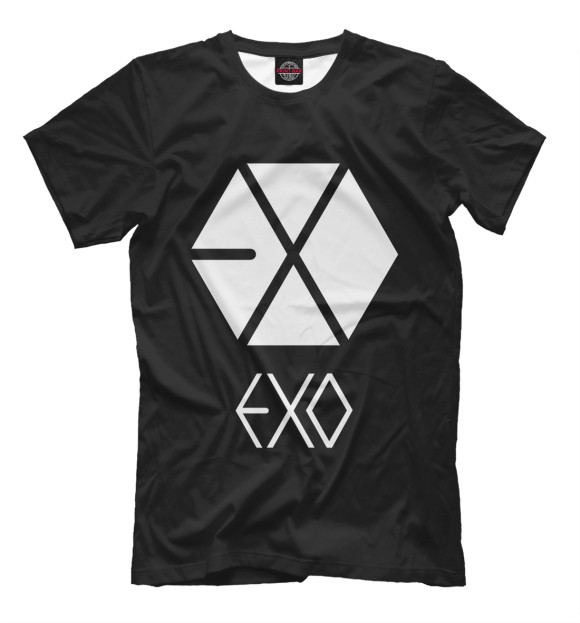 Мужская футболка с изображением EXO цвета Черный