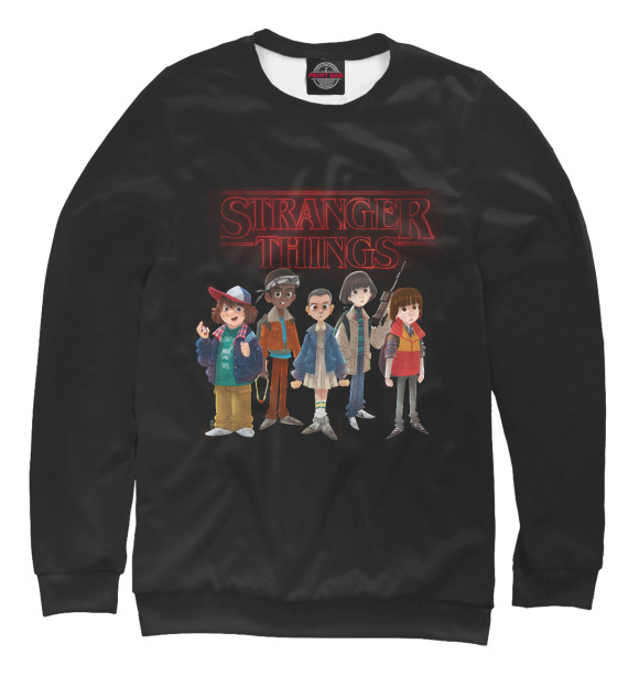 Свитшот для мальчиков с изображением Stranger Things цвета Белый