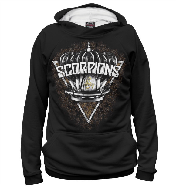 Женское худи с изображением Scorpions цвета Белый