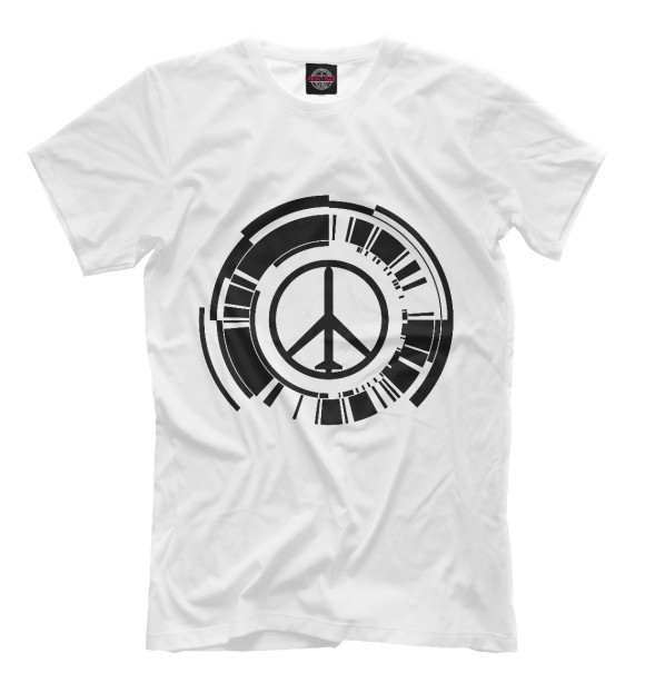 Мужская футболка с изображением Peace Walker цвета Молочно-белый
