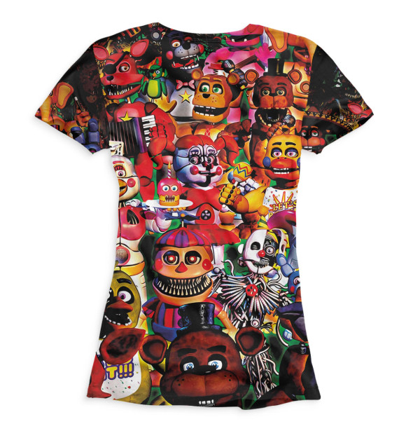 Женская футболка с изображением fnaf цвета Белый