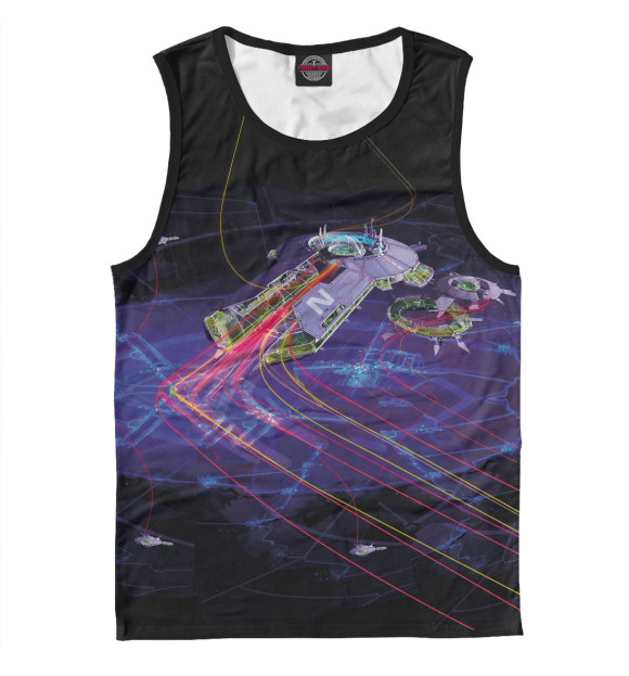 Мужская майка с изображением Homeworld Universe цвета Белый