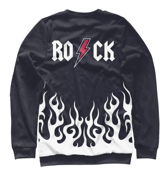 Свитшот для мальчиков с изображением Rock'n'Roll цвета Белый