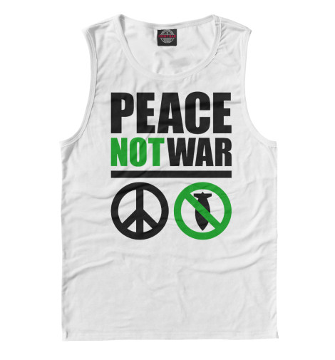 

Майки Print Bar, Белый, Peace Not War