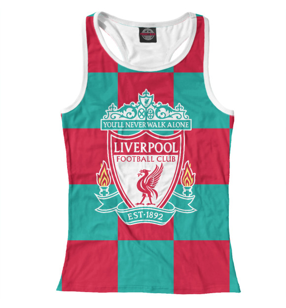 Женская майка-борцовка с изображением LIVERPOOL цвета Белый