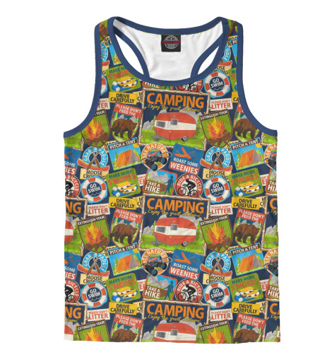 

Майки борцовки Print Bar, Белый, Camping