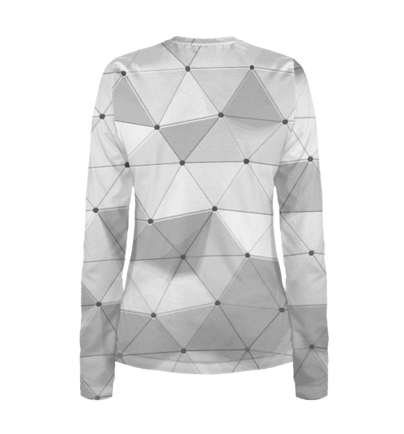 Женский лонгслив с изображением 3D pattern / Vanguard цвета Белый