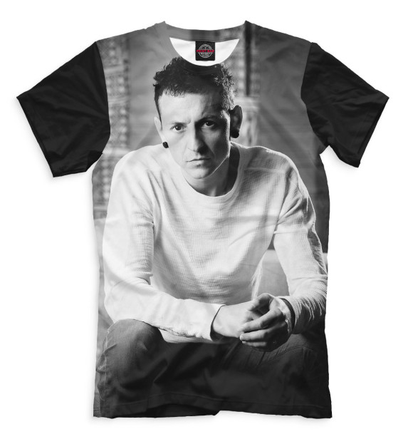 Мужская футболка с изображением Честер Беннингтон цвета Черный