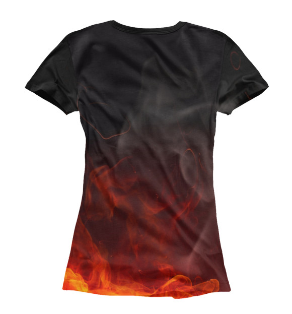 Женская футболка с изображением Дым цвета Белый